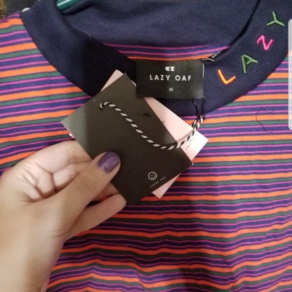 NWT Lazy Oaf striped dress!